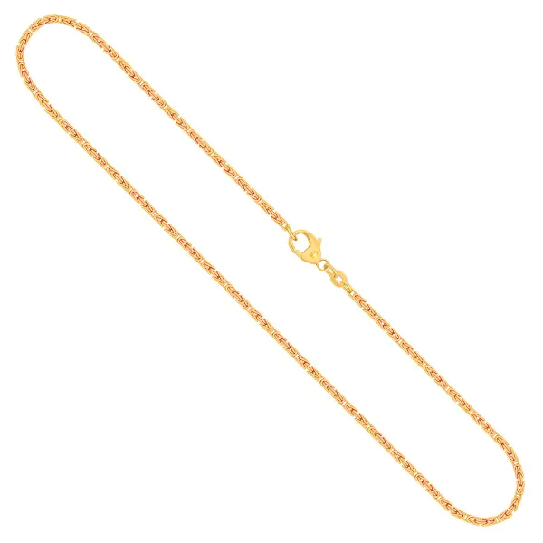 Goldkette als Königskette in Gelbgold 750 / 18K, 80 cm lang, 1,8 mm breit, Gewicht ca. 23.3 g.