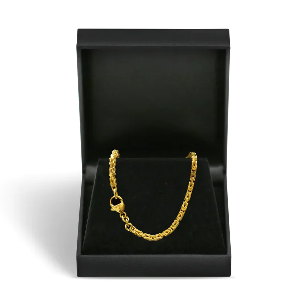 Goldkette als Königskette in Gelbgold 750 / 18 Karat, 50 cm lang, 2.8 mm breit, Gewicht ca. 33 g.