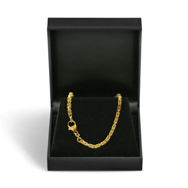 Goldkette als Königskette in Gelbgold 750 / 18K, 45 cm lang, 2,8 mm breit, Gewicht ca. 30 g.