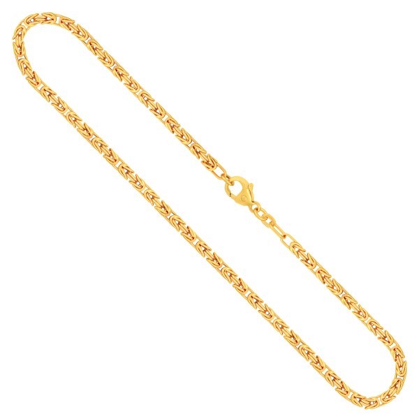 Goldkette als Königskette in Gelbgold 333 / 8K, 40 cm lang, 2,8 mm breit, Gewicht ca. 20.4 g.