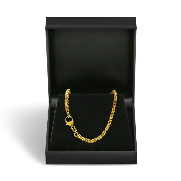 Goldkette als Königskette in Gelbgold 333 / 8K, 70 cm lang, 2,8 mm breit, Gewicht ca. 35.8 g.