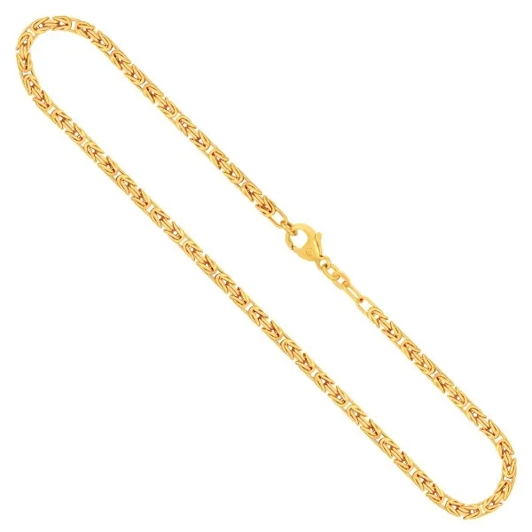 Goldkette als Königskette in Gelbgold 333 / 8K, 50 cm lang, 2,8 mm breit, Gewicht ca. 25 g.