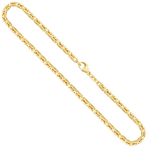 Goldkette als Königskette in Gelbgold 333 / 8K, 60 cm lang, 3,2 mm Breit, Gewicht ca. 37.2g.