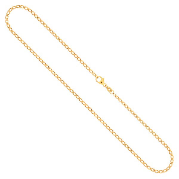 Goldkette als Zwillingspanzerkette in Gelbgold 333 / 8K, 60 cm lang, 2,1 mm breit, Gewicht ca. 3.5 g.