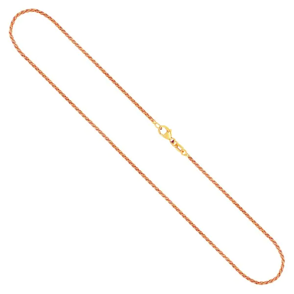 Goldkette als Zopfkette in Gelbgold 375 / 9K, 60 cm lang, 1,7 mm breit, Gewicht ca. 5.5 g.