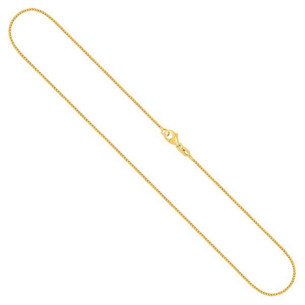 Goldkette als Bingokette in Gelbgold 585 / 14K, 55 cm lang, 1,1 mm breit, Gewicht ca. 4.4 g.