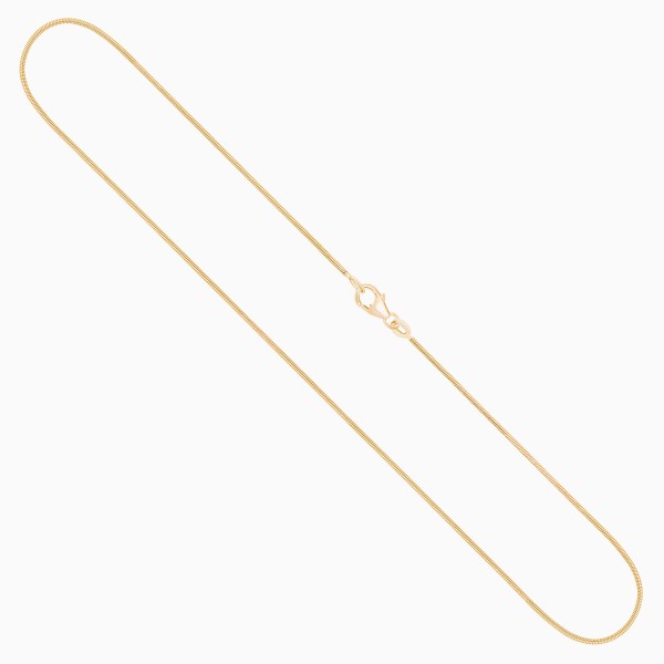 Goldkette als Schlangenkette in Gelbgold 750 / 18K, 80 cm lang, 0,9 mm breit, Gewicht ca. 8.2 g.