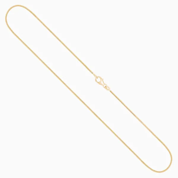 Goldkette als Schlangenkette in Gelbgold 750 / 18K, 55 cm lang, 0,9 mm breit, Gewicht ca. 5.6 g.