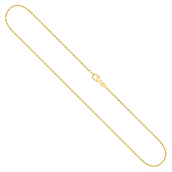 Goldkette als Schlangenkette in Gelbgold 333 / 8K, 34 cm lang, 0,9 mm breit, Gewicht ca. 2.4 g.