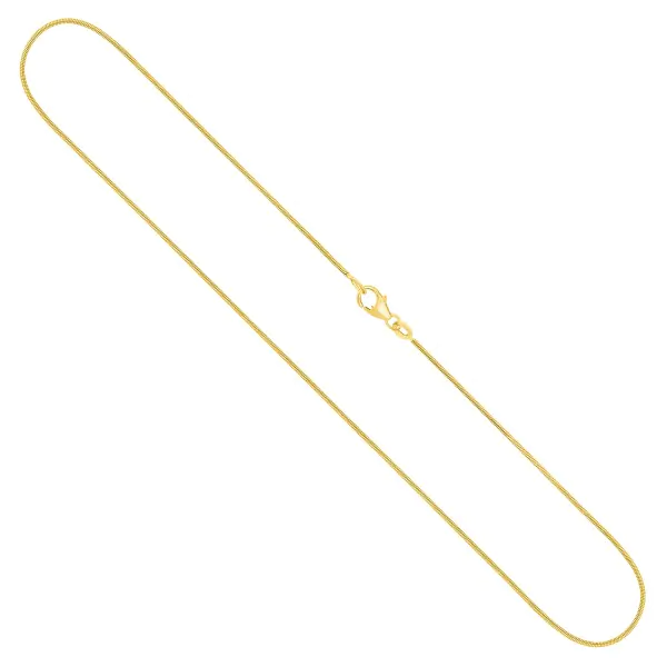 Goldkette als Schlangenkette in Gelbgold 333 / 8K, 34 cm lang, 0,9 mm breit, Gewicht ca. 2.4 g.
