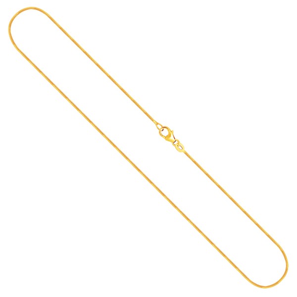 Goldkette als Schlangenkette in Gelbgold 333 / 8K, 50 cm lang, 1,1 mm breit, Gewicht ca. 5 g.