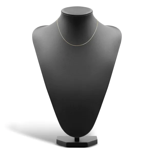 Goldkette als Tondakette diamantiert in Gelbgold 585 / 14K, 38 cm lang, 1,1 mm breit, Gewicht ca. 2.9 g.