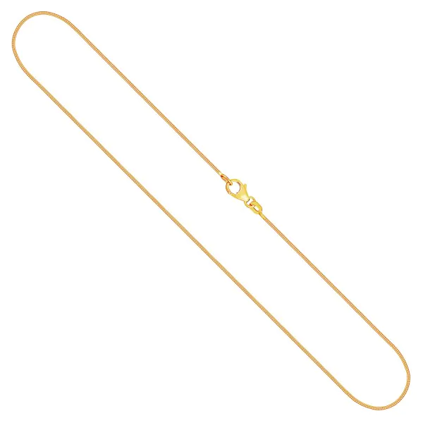 Goldkette als Tondakette in Gelbgold 750 / 18K, 40 cm lang, 0,8 mm breit, Gewicht ca. 3.4 g.