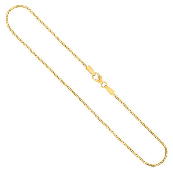 Goldkette als Tondakette diamantiert in Gelbgold 585 / 14K, 36 cm lang, 1,1 mm breit, Gewicht ca. 2.7 g.