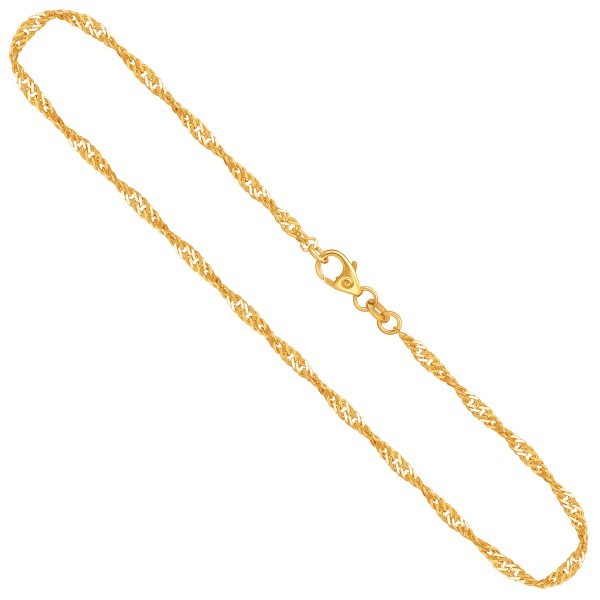 Singapurkette in Gelbgold 333 / 8K, 60 cm, 2,4 mm, Gewicht ca. 4,8 g