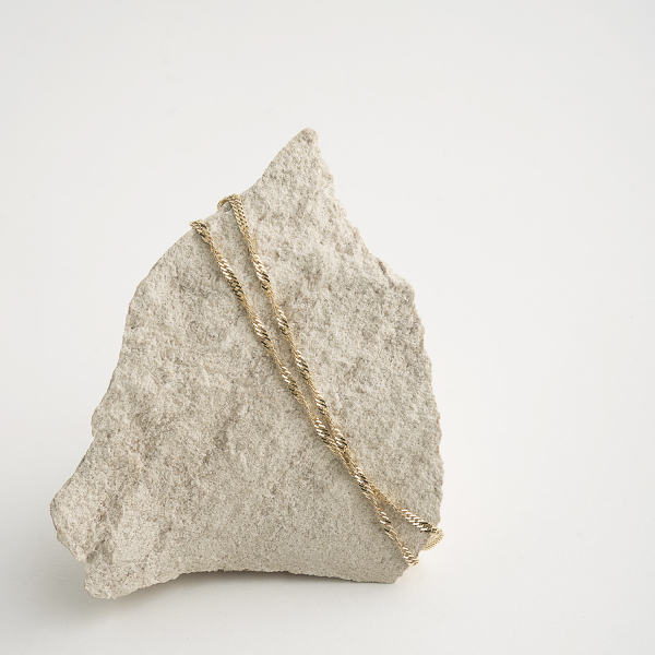 Singapurkette in Gelbgold 333 / 8K, 42 cm, 2,4 mm, Gewicht ca. 3,4 g