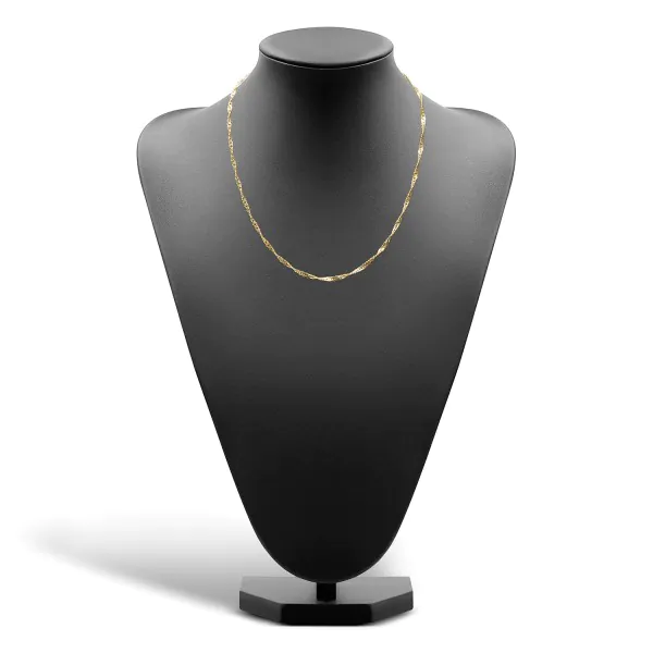 Goldkette als Singapurkette in Gelbgold 585 / 14K, 50 cm lang, 2,9 mm breit, Gewicht ca. 7.5 g.