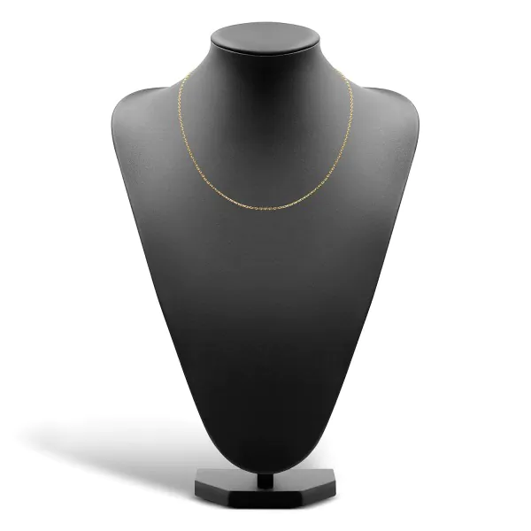 Goldkette als Ankerkette diamantiert in Gelbgold 333 / 8K, 50 cm lang, 1,8 mm breit, Gewicht ca. 6.7 g.