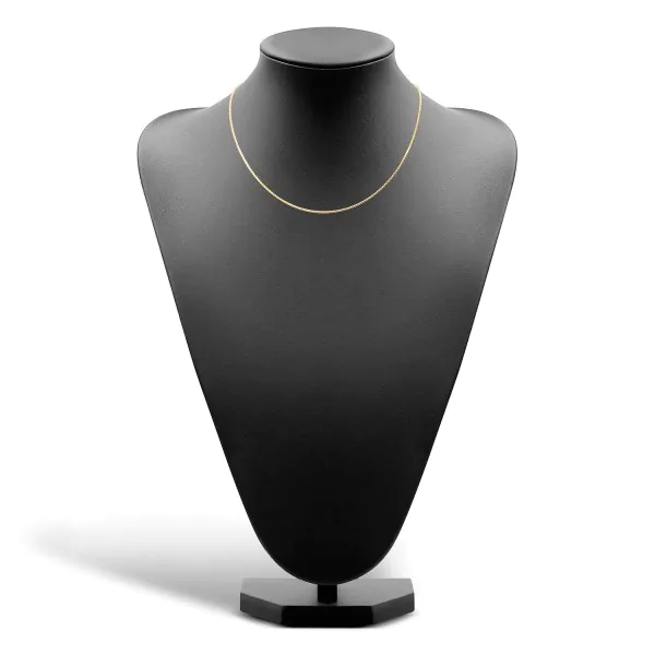 Goldkette als Venezianerkette rund geschlagen in Gelbgold 375 / 9K, 45 cm lang, 1,5 mm breit, Gewicht ca. 6 g.