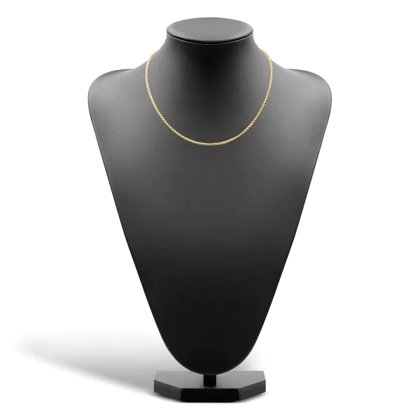 Goldkette als Venezianerkette rund geschlagen in Gelbgold 375 / 9K, 45 cm lang, 2,7 mm breit, Gewicht ca. 14.7 g.