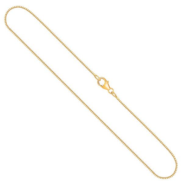 Goldkette als Venezianerkette in Gelbgold 750 / 18K, 45 cm lang, 0,7 mm breit, Gewicht ca. 2.4 g.