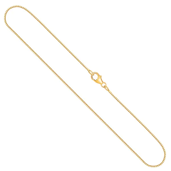 Goldkette als Venezianerkette in Gelbgold 750 / 18K, 34 cm lang, 0,7 mm breit, Gewicht ca. 1.8 g.