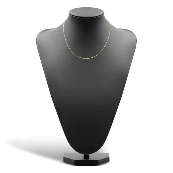 Goldkette als Venezianerkette in Gelbgold 585 / 14K, 45 cm lang, 0,9 mm breit, Gewicht ca. 3 g.