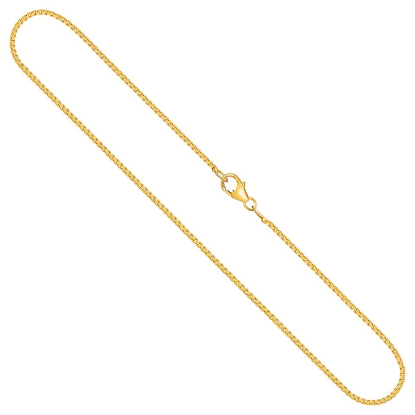 Goldkette als Venezianerkette in Gelbgold 585 / 14K, 85 cm lang, 1,2 mm breit, Gewicht ca. 9.0 g.