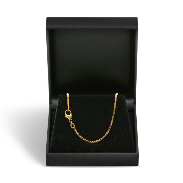 Goldkette als Venezianerkette in Gelbgold 585 / 14K, 50 cm lang, 1,4 mm breit, Gewicht ca. 7.5 g.