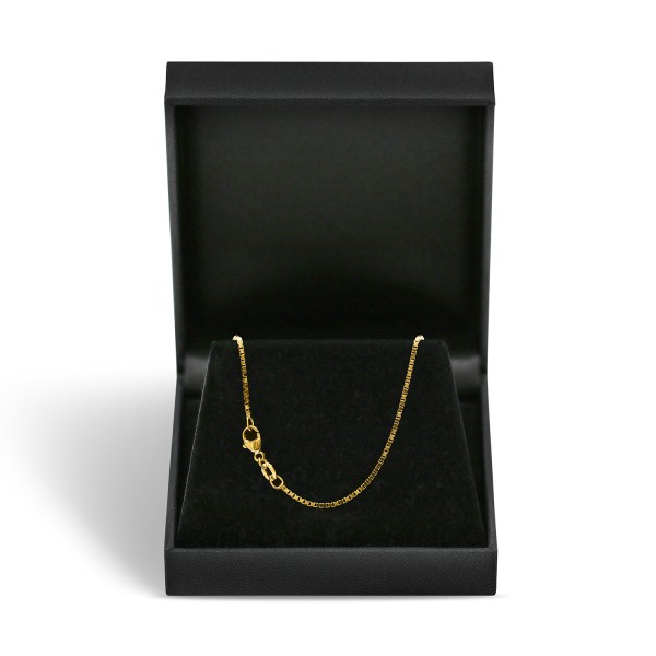 Goldkette als Venezianerkette in Gelbgold 750 / 18K, 50 cm lang, 1,2 mm breit, Gewicht ca. 6 g.