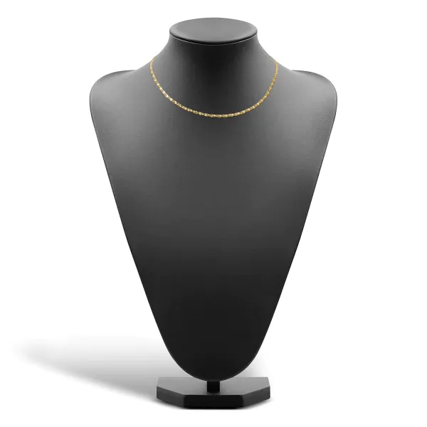 Goldkette als Herringbone Kette in Gelbgold 375 / 9K, 45 cm lang, 3,8 mm breit, Gewicht ca. 3.9 g.