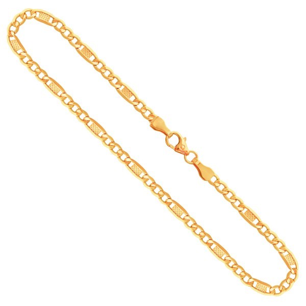Goldkette als Fantasiekette in Gelbgold 585 / 14K, 65 cm lang, 3,5 mm Breit, Gewicht ca. 5.9 g