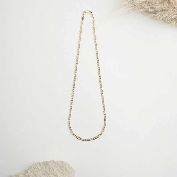 Goldkette als Fantasiekette in Gelbgold 375 / 9 Karat, 60 cm lang, 3.5 mm Breit, Gewicht ca. 4.7 g.