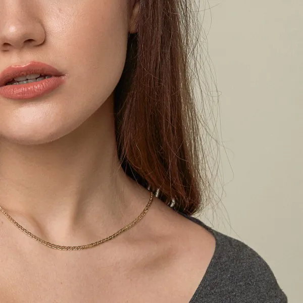 Goldkette als Zwillingspanzerkette in Gelbgold 333 / 8K, 50 cm lang, 2,9 mm breit, Gewicht ca. 4.9 g.