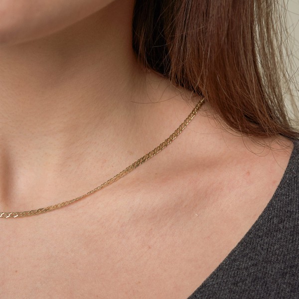 Goldkette als Zwillingspanzerkette in Gelbgold 375 / 9K, 65 cm lang, 2,9 mm breit, Gewicht ca. 6.3 g.