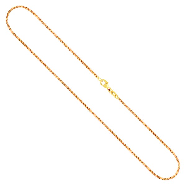 Goldkette als Zopfkette in Gelbgold 333 / 8K, 36 cm lang, 1,7 mm breit, Gewicht ca. 3.3 g.