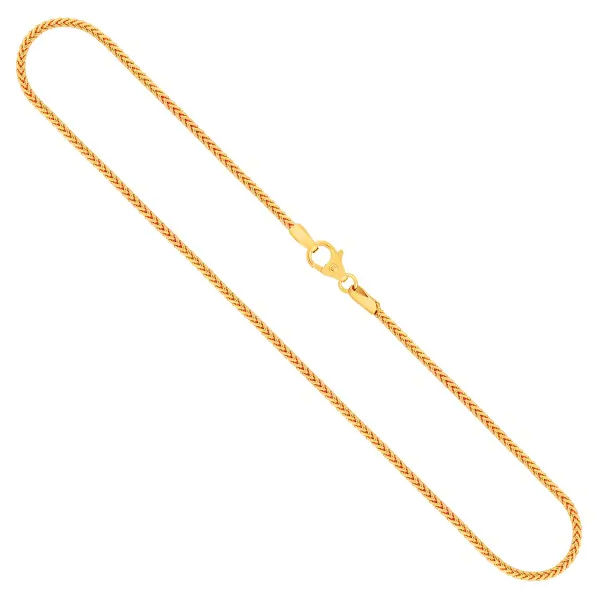 Goldkette als Bingokette in Gelbgold 585 / 14K, 45 cm lang, 1,8 mm breit, Gewicht ca. 10 g.