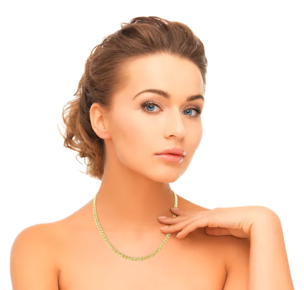 Goldkette als Zwillingspanzerkette in Gelbgold 333 / 8 Karat, 50 cm lang, 4.8 mm breit, Gewicht ca. 7.5 g.