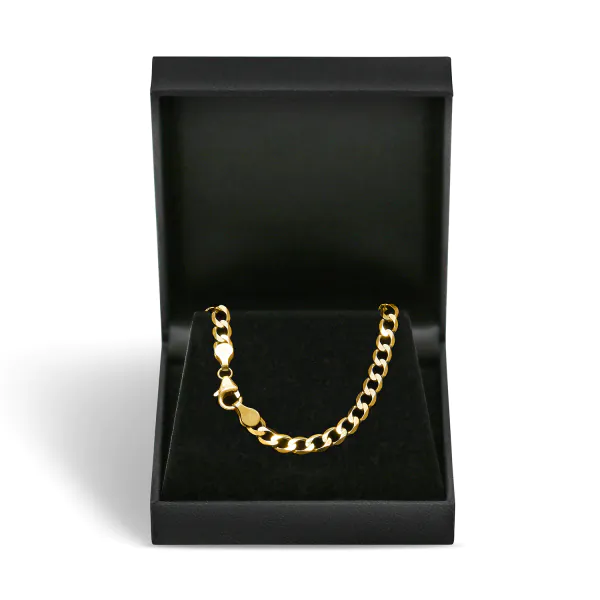 Goldkette als Panzerkette facettiert in Gelbgold 333 / 8K, 50 cm lang, 5 mm breit, Gewicht ca. 12 g.