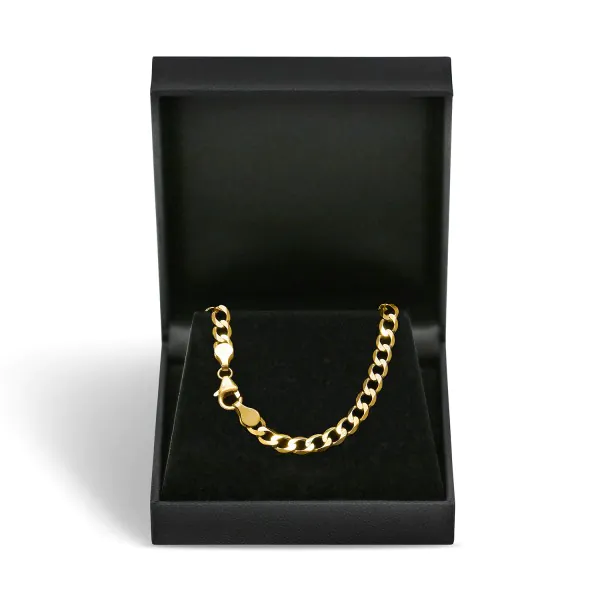 Armband als Panzerkette facettiert in Gelbgold 333 / 8 K, 18 cm lang, 5mm breit, Gewicht ca. 4.7 g.