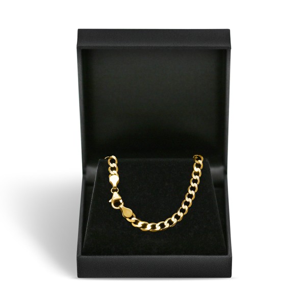 Armband als Panzerkette facettiert in Gelbgold 333 / 8 K, 23 cm lang, 5mm breit, Gewicht ca. 5.8 g.