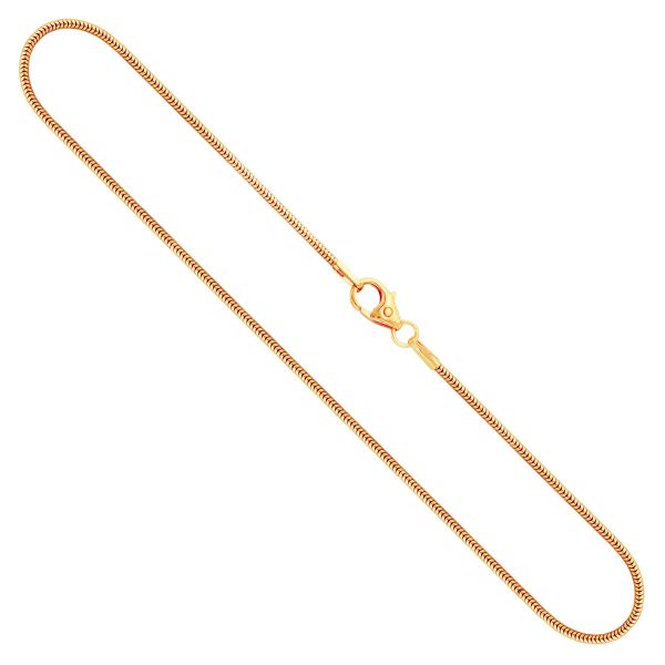 Goldkette als Schlangenkette in Gelbgold 333 / 8K, 42 cm lang, 1,2 mm breit, Gewicht ca. 3.2 g.