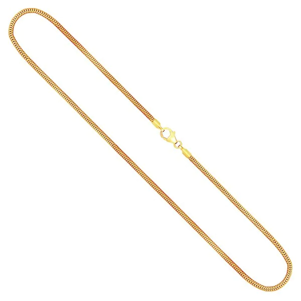 Goldkette als Schlangenkette in Gelbgold 750 / 18 Karat, 100 cm lang, 1.9 mm breit, Gewicht ca. 21.6 g.