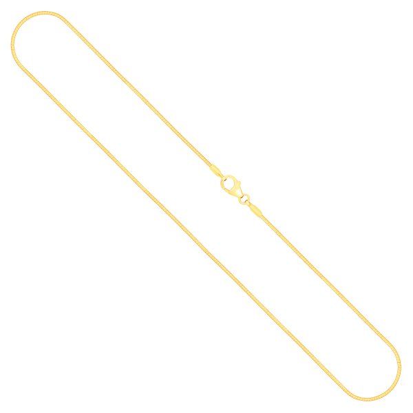 Goldkette als Tondakette in Gelbgold 333 / 8K, 42 cm lang, 1 mm breit, Gewicht ca. 3 g.