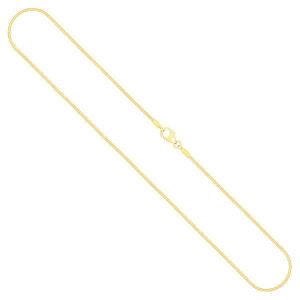Goldkette als Tondakette in Gelbgold 750 / 18K, 40 cm lang, 1 mm breit, Gewicht ca. 4.9 g.