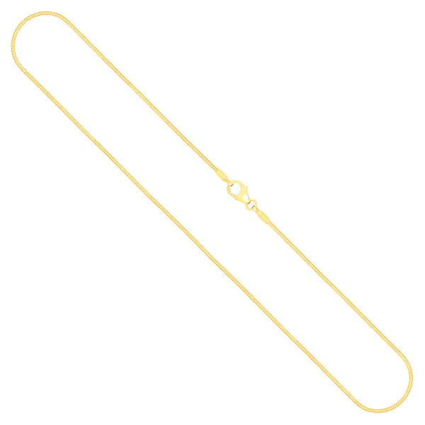 Goldkette als Tondakette in Gelbgold 585 / 14K, 80 cm lang, 1 mm breit, Gewicht ca. 6.9 g.