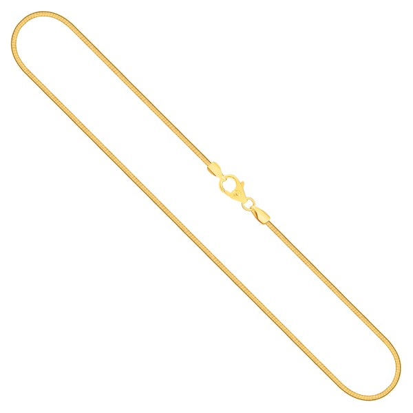 Goldkette als Tondakette in Gelbgold 333 / 8K, 38 cm lang, 1,5 mm breit, Gewicht ca. 6.6 g.