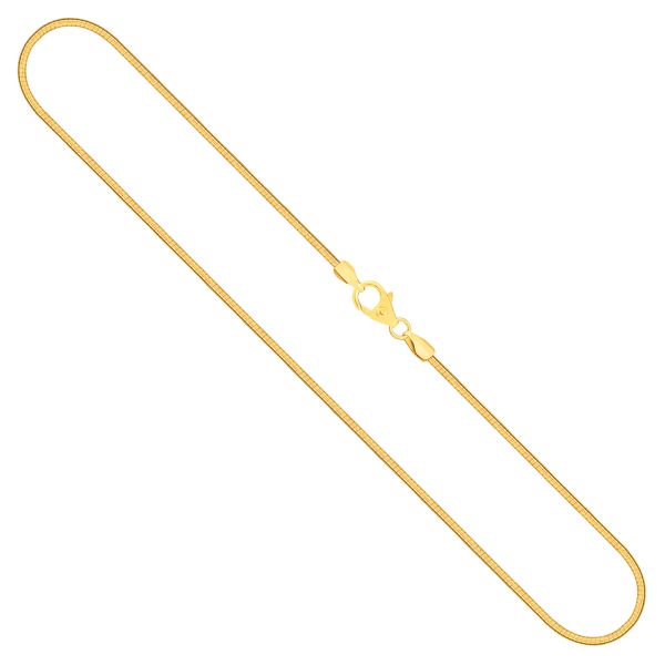 Goldkette als Tondakette in Gelbgold 750 / 18K, 45 cm lang, 1,5 mm breit, Gewicht ca. 12 g.