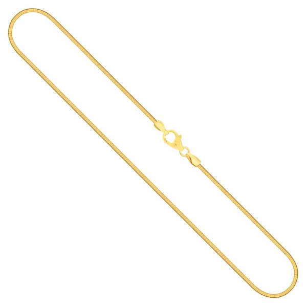Goldkette als Tondakette in Gelbgold 375 / 9K, 42 cm lang, 1,5 mm breit, Gewicht ca. 7.9 g.