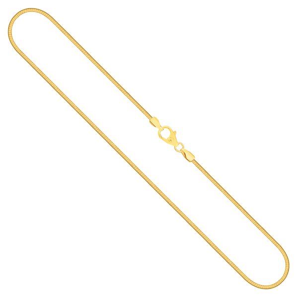Goldkette als Tondakette in Gelbgold 333 / 8K, 42 cm lang, 1,5 mm breit, Gewicht ca. 7.4 g.